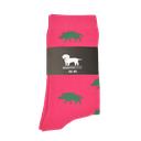 Socken Pink Wildschwein Grün