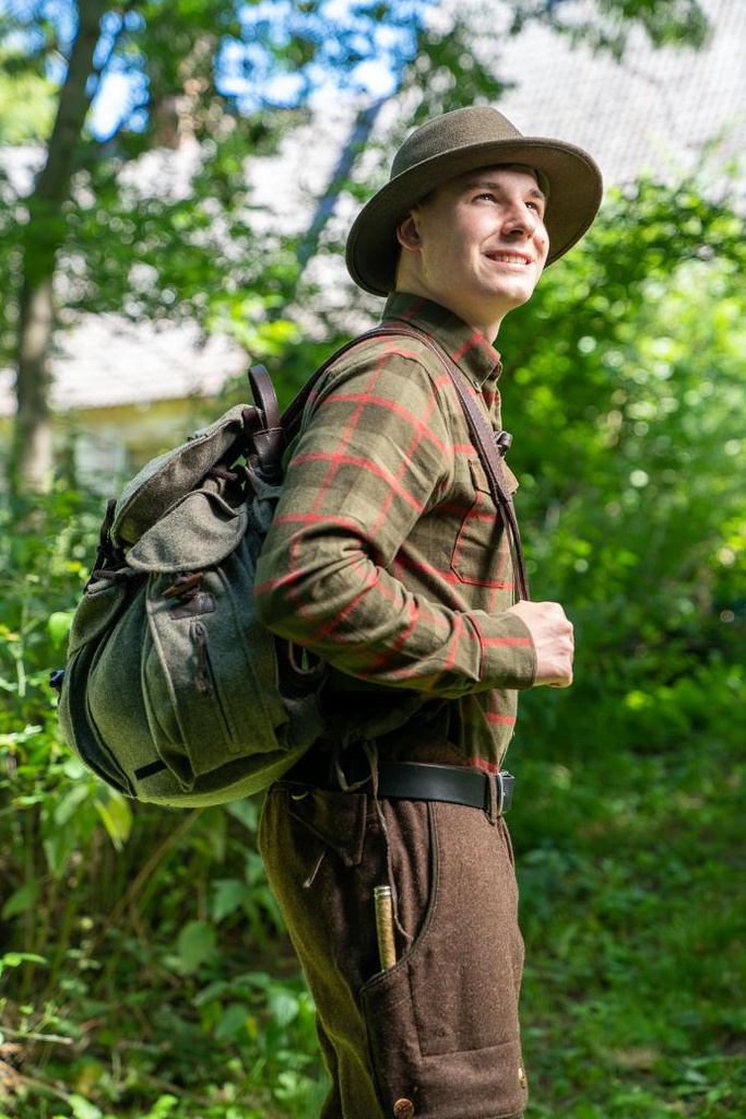 HUBERTUS CANVAS RUCKSACK MIT FLASCHENHALTER