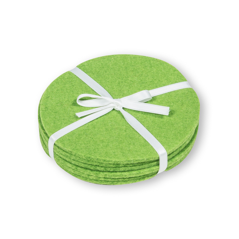 Felt Glass Coasters (Ø 11 cm, Set of 6)