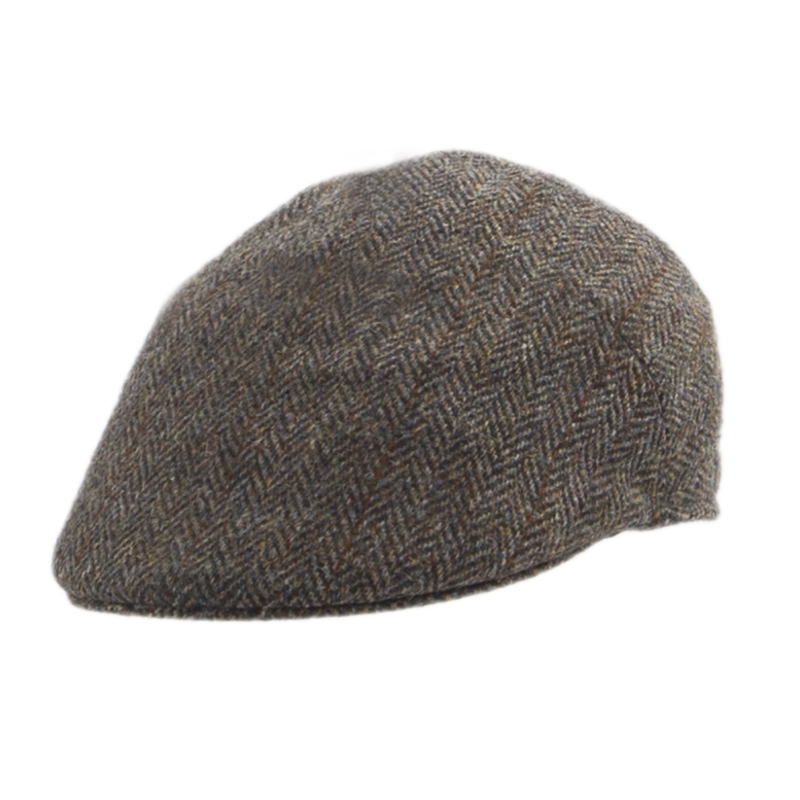 Herren - Flatcap - Harris Tweed, oliv