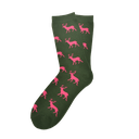 Socken Grün Hirsch Pink