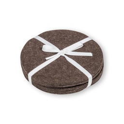 Felt Glass Coasters (Ø 11 cm, Set of 6)