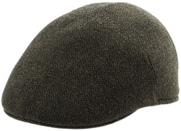 Flatcap aus Loden, oliv